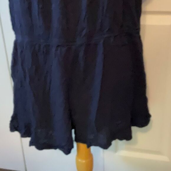 Ambiance Navy Blue Shorts Romper 1X - Picture 3 of 5